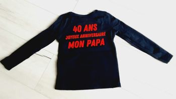 Vêtement fille tee-shirt manches longues bleu marine Kiabi 5 ans