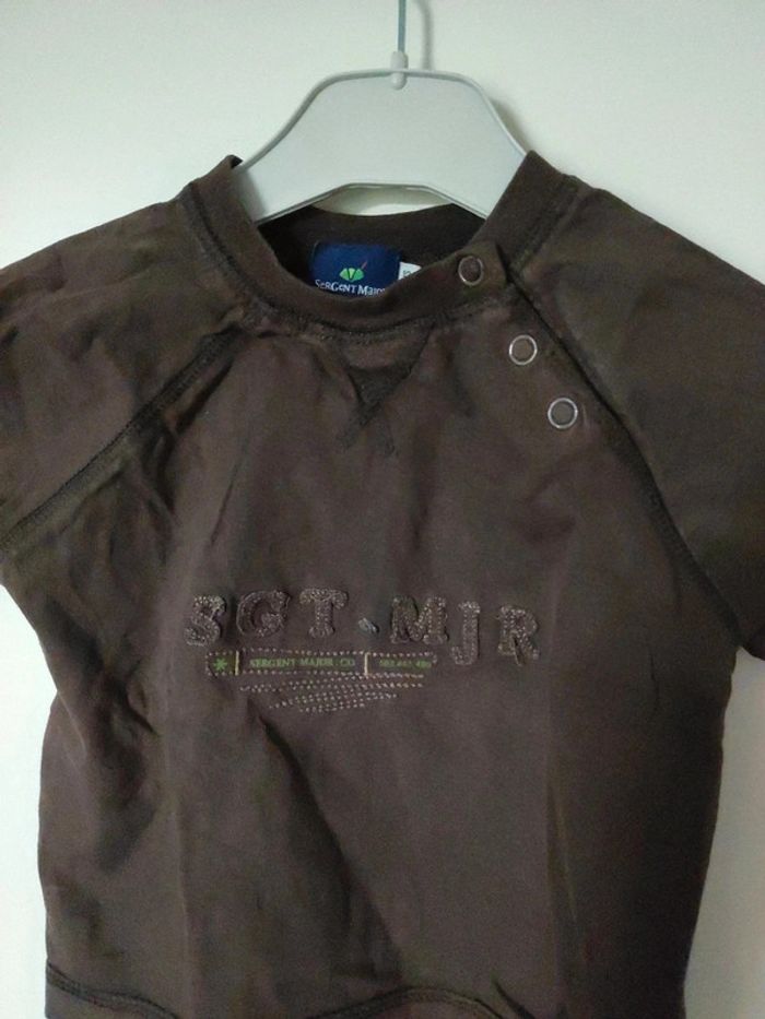 Tee-shirt manche courte marron Sergent Major - photo numéro 2