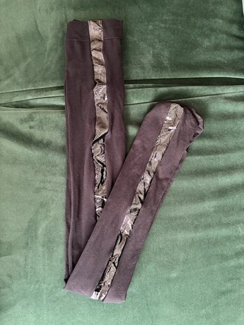 Collants opaques simili cuir