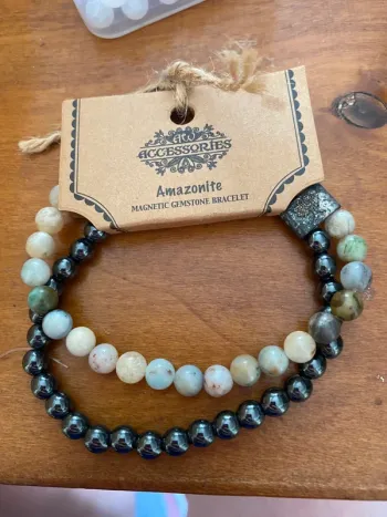 Bracelet double tours en pierre connecteur arbre de vie