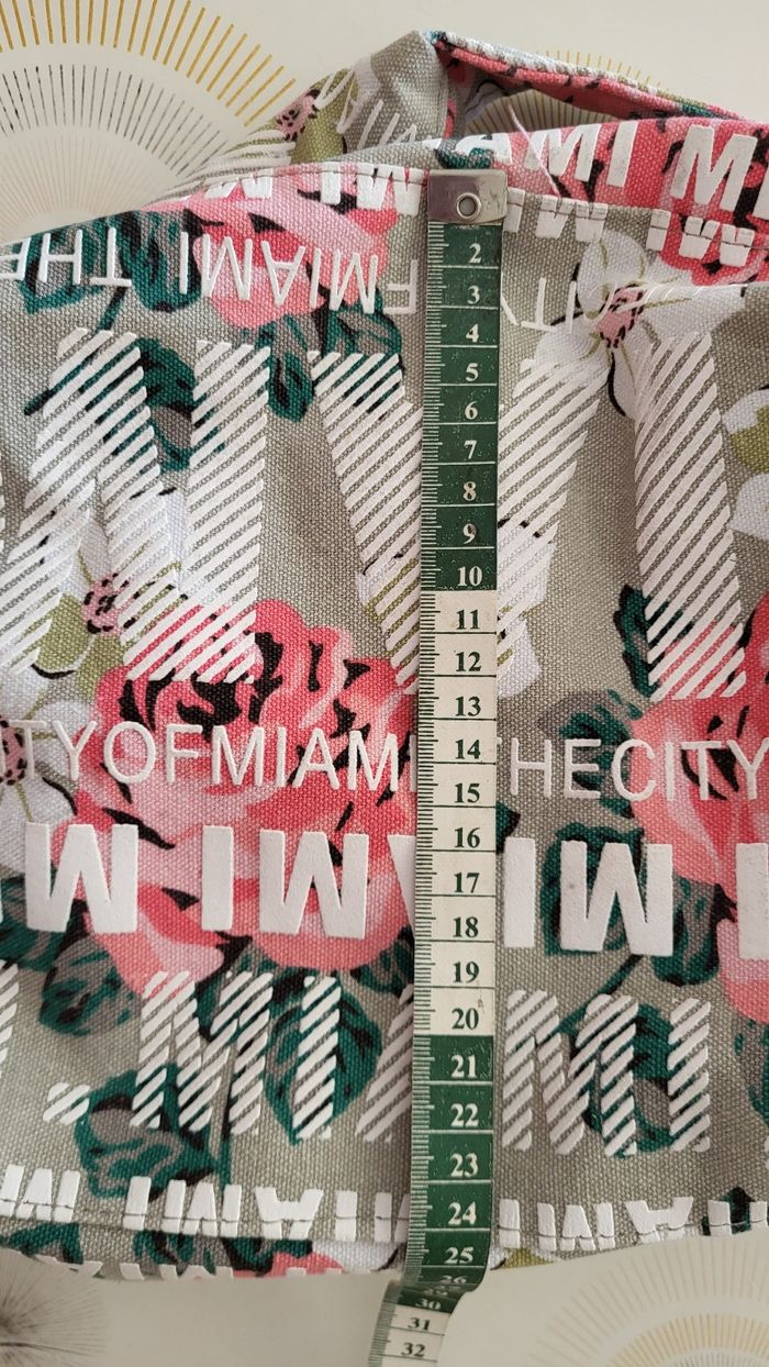 Robin Ruth Sac Miami -Porté Epaule&Fermeture Intégrale-Blanc, Lin&Motif Floral en TBE - photo numéro 8