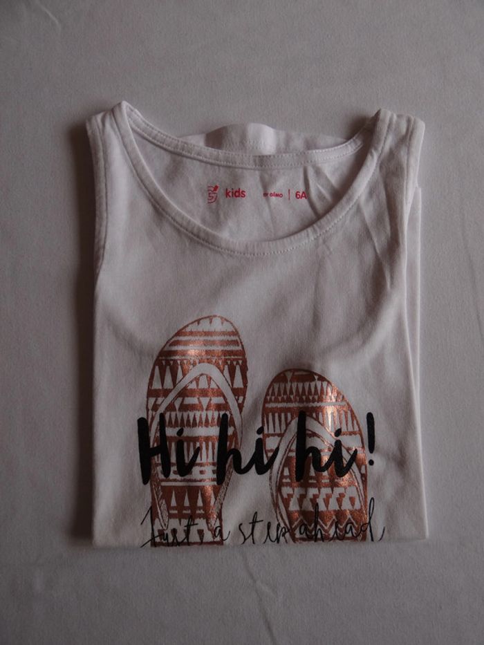 débardeur blanc 6 ans