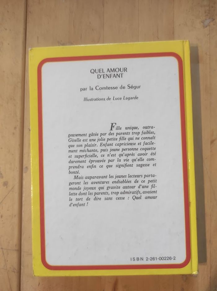 Quel amour d'enfant Comtesse de Ségur G.P. Rouge et Or Dauphine 1981 - photo numéro 3
