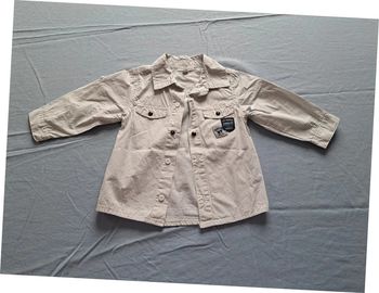 Chemise Kimbaloo 12 mois blanche rayée