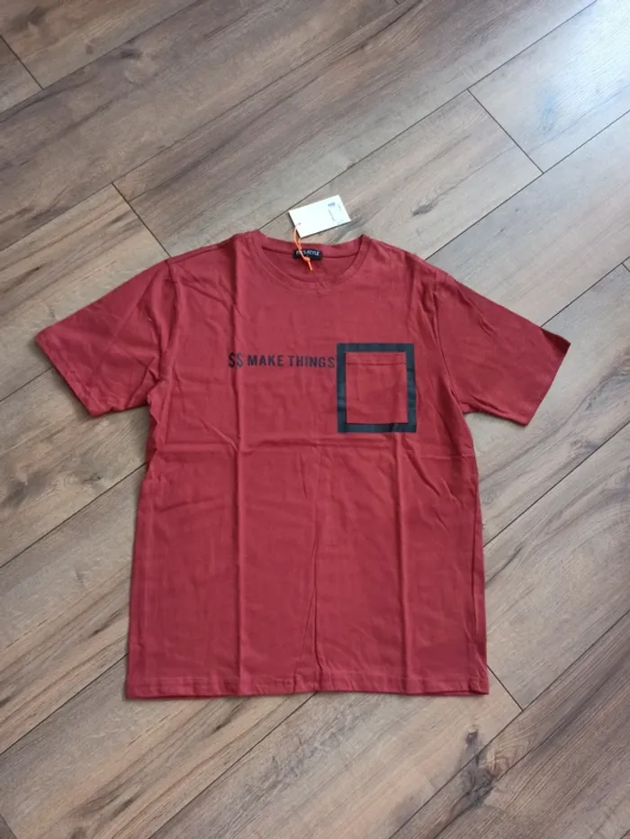 Tee shirt bordeaux homme L - photo numéro 2