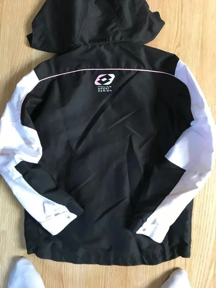 Veste Lotto femme imperméable blanc noir rose taille Xs - photo numéro 2