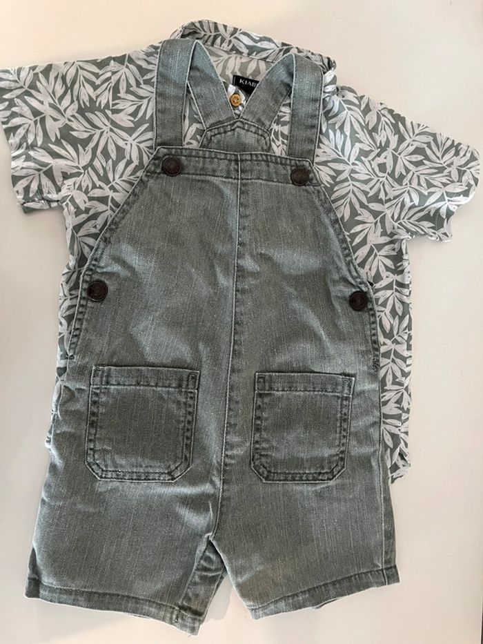 Ensemble salopette été bébé garçon t 18 mois 81cm