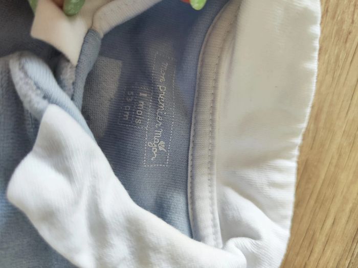 Pyjama bleu clair Mon premier Major 1 mois - photo numéro 3
