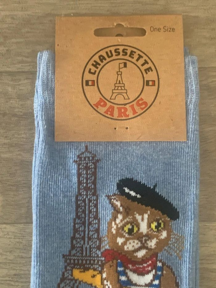 Chaussettes Peintre Parisien Bleu collection - photo numéro 2