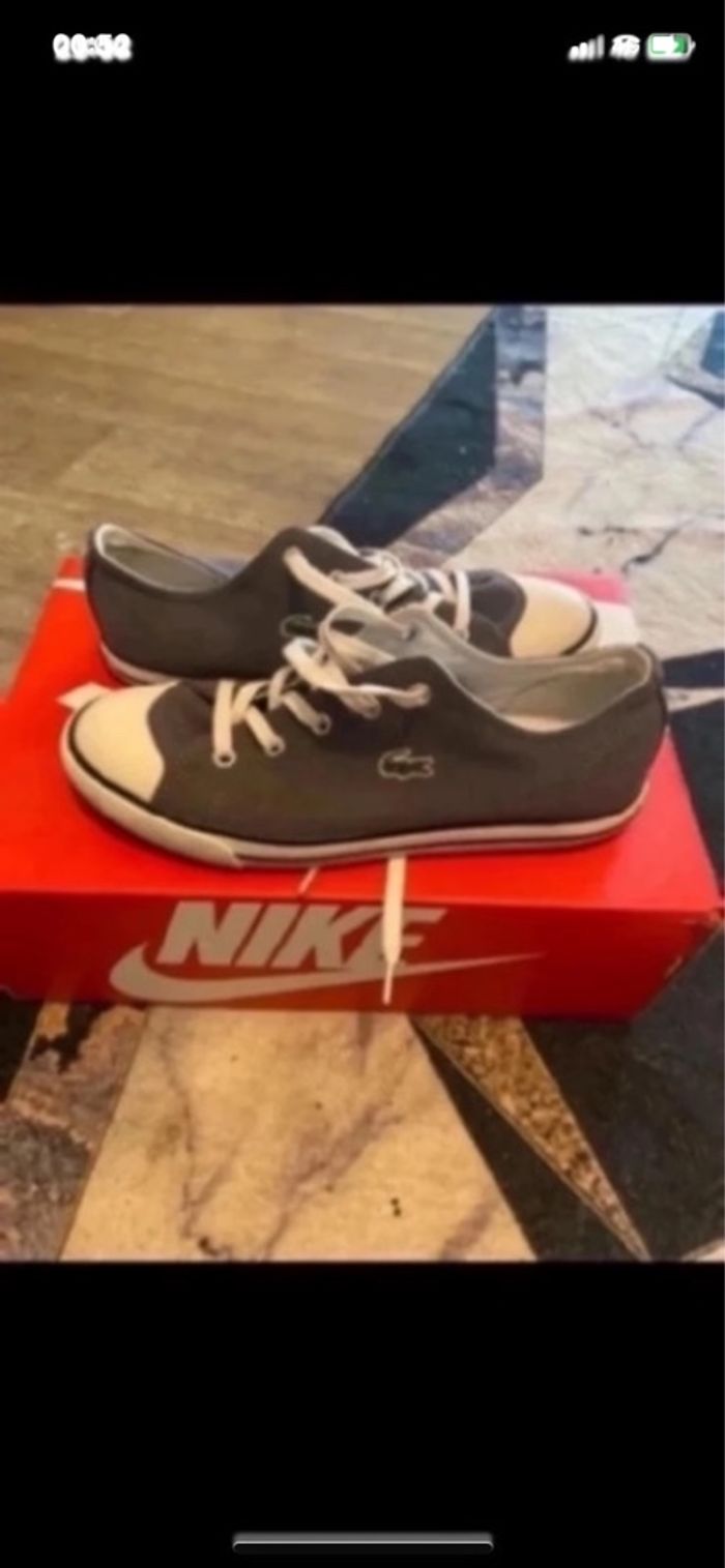 Basket  lacoste grise taille 39 - photo numéro 6