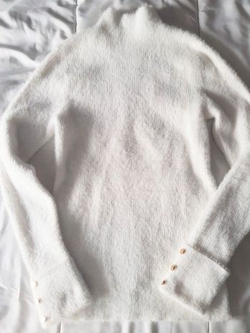 Magnifique pull col cheminé taille 38 blanc Morgan neuf 