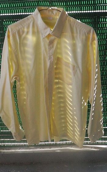Chemise homme, manches longues, jaune