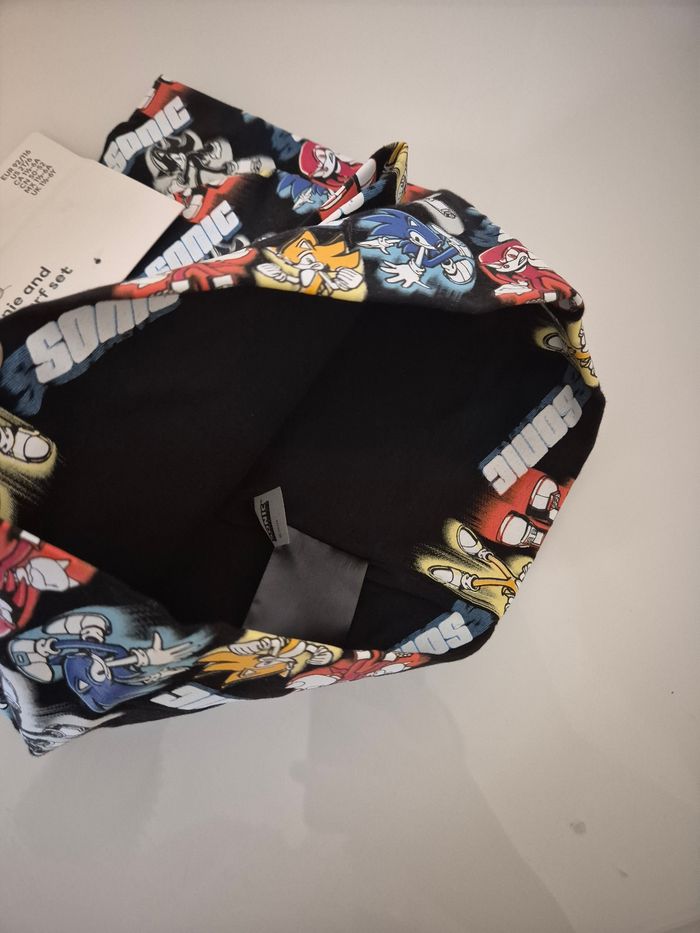 Ensemble 2 avec pièces bonnet et snood Sonic - photo numéro 2