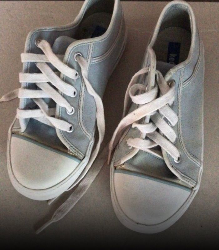 Basket toile bleu ciel 30,5