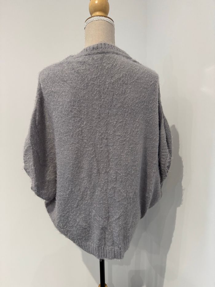👚 Pull chauve souris gris- oversize - femme taille S - camaïeu - très bon état - photo numéro 5
