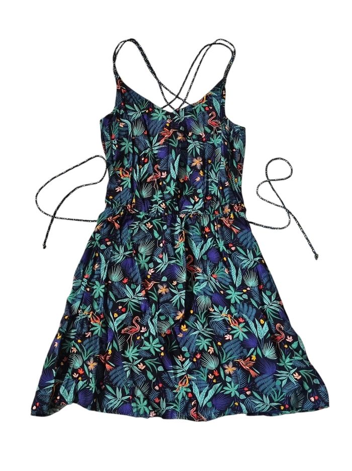 Robe courte imprimée végétaux taille XS