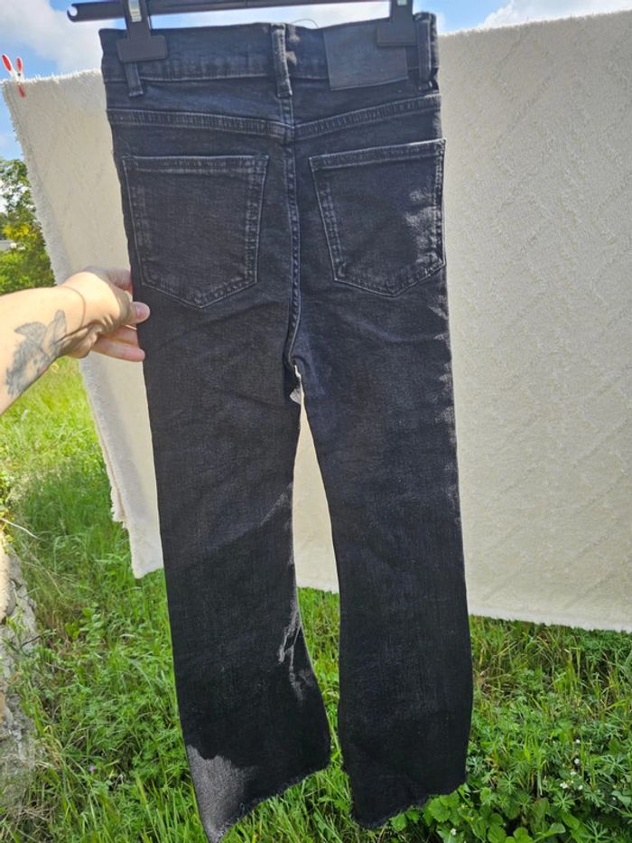 Jean évasé noir fille adolescente femme xxs - photo numéro 9