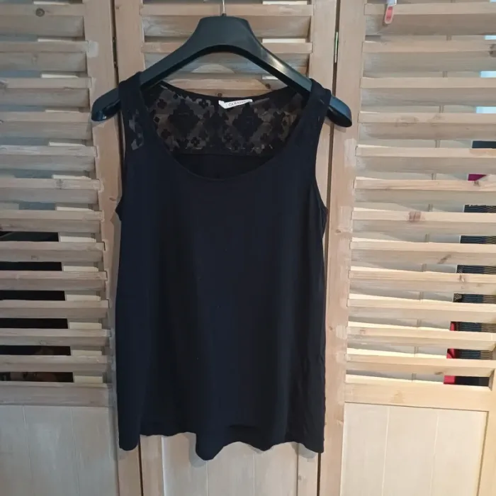 Débardeur à dentelles noir femme taille 38