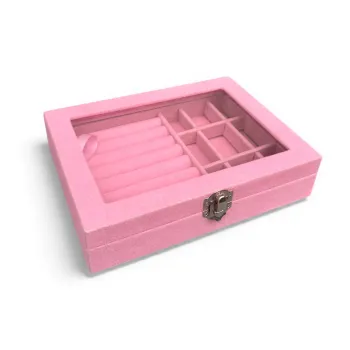 Boîte à Bijoux Rose 20x4.5 cm Neuf