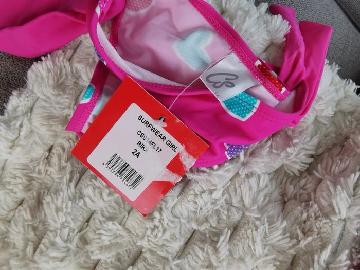 Maillot de bain 2 pièces bikini surfwear culture sud summer rose taille 2 ans - photo numéro 3