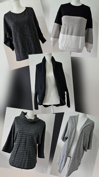 3 pulls et 2 gilets taille 36