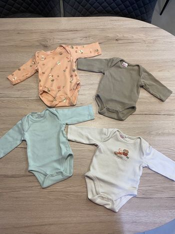 Lot 4 body manches longues, Lefties, 1-3 mois