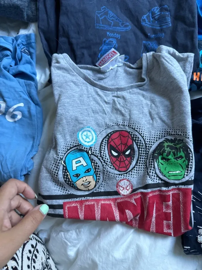 Lot tee shirt manches courtes 8 ans garçon - photo numéro 6