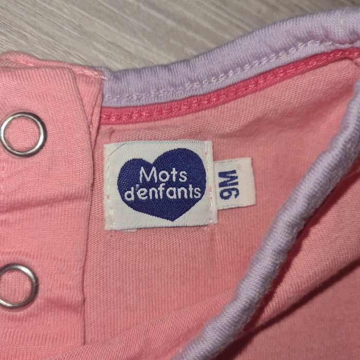 T-shirt manches courtes 9 mois Mots d'enfants - photo numéro 3