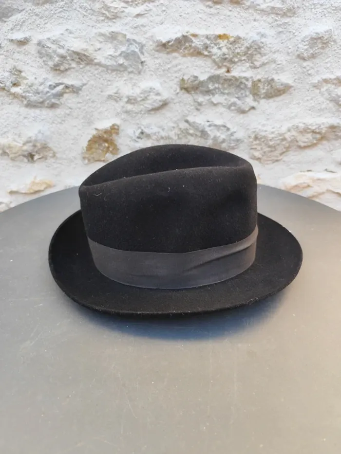 Chapeau ancien en feutre maison Giboin style fedora - photo numéro 4
