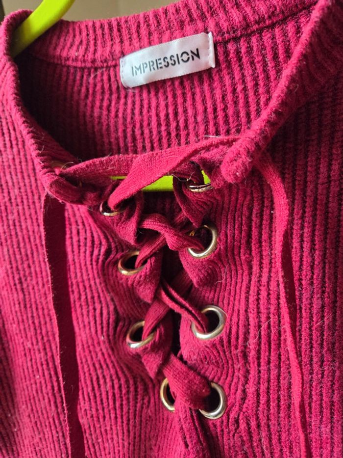 Pull moulant bordeaux - photo numéro 2