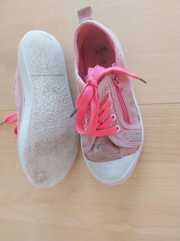 Chaussures baskets fille pointure 29 roses - photo numéro 4