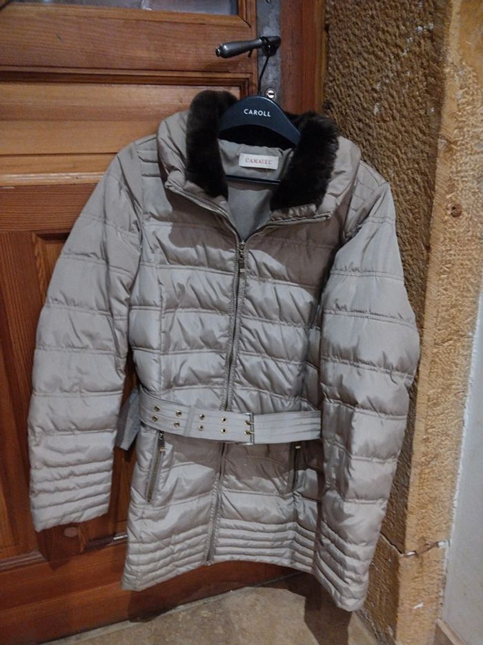 Doudoune femme beige en 38