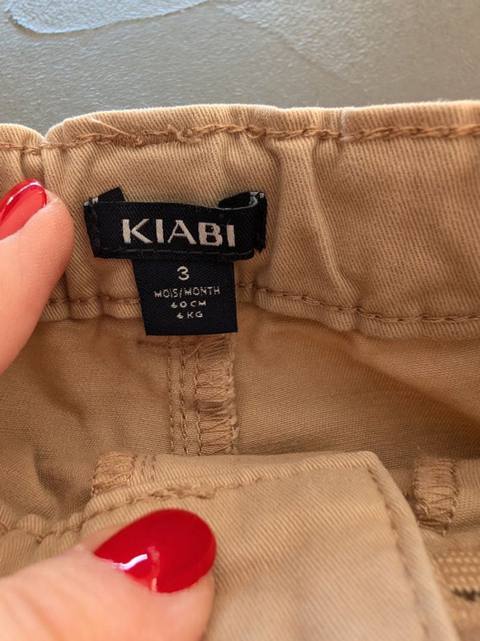 Pantalon beige Kiabi - Taille : 3 Mois - photo numéro 3