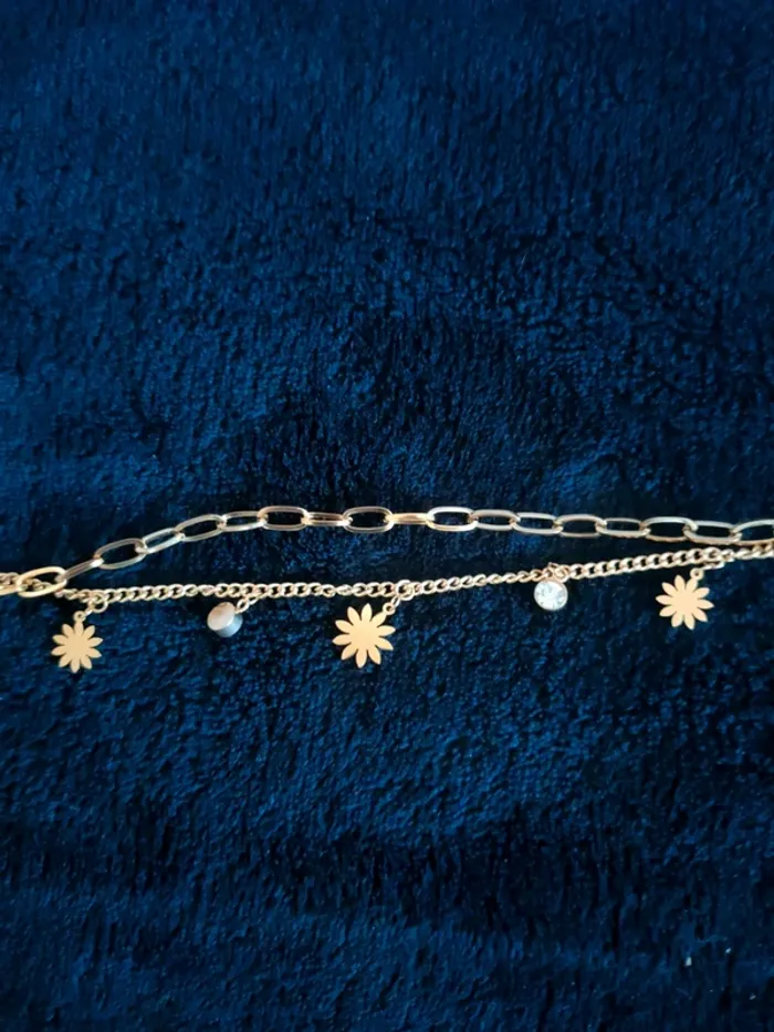 Bracelet double  acier inoxydable