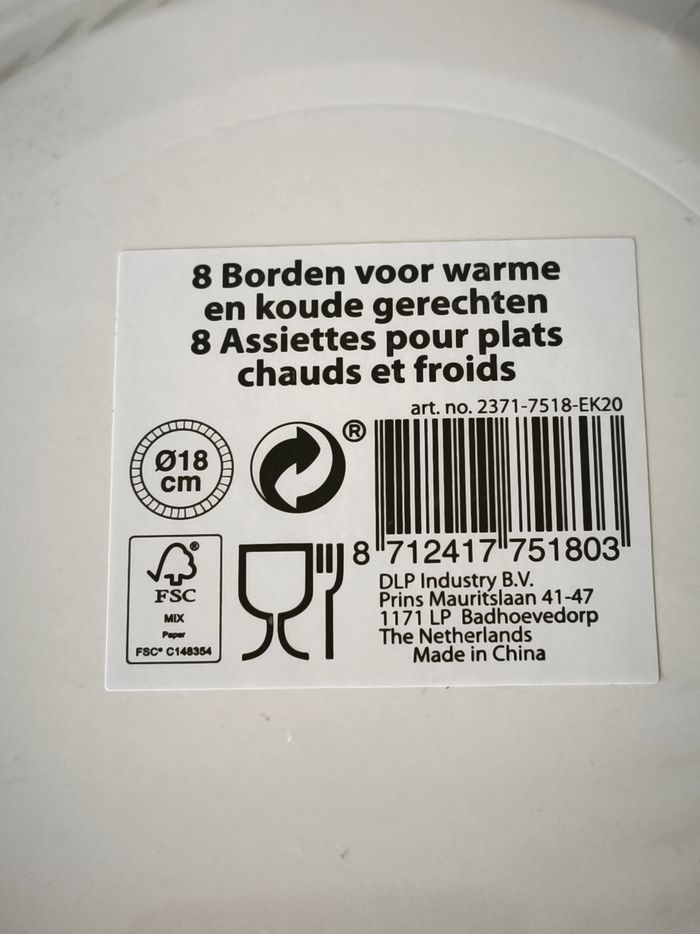 Assiettes jetables en carton - photo numéro 3