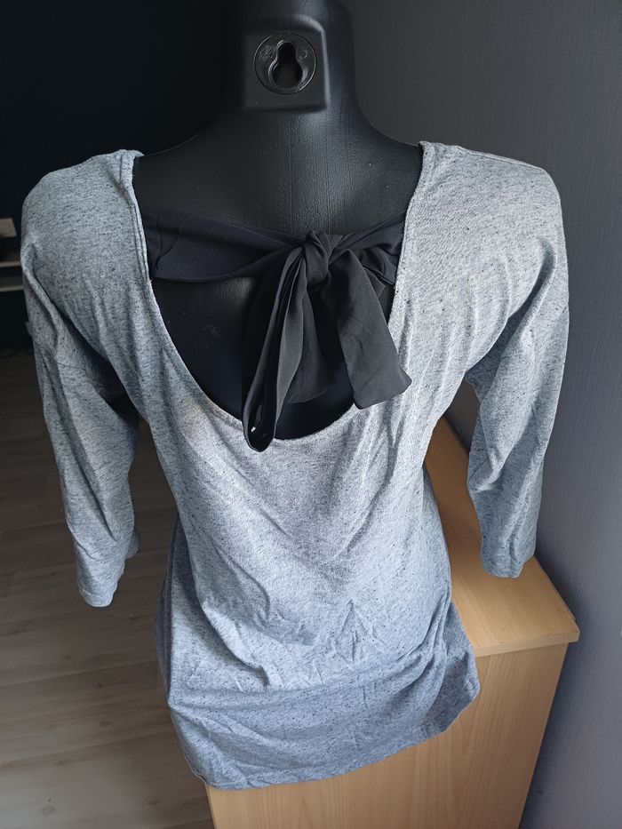 Tshirt manches 3/4 dos fantaisie - photo numéro 2