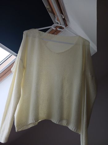 Pull jaune maille 