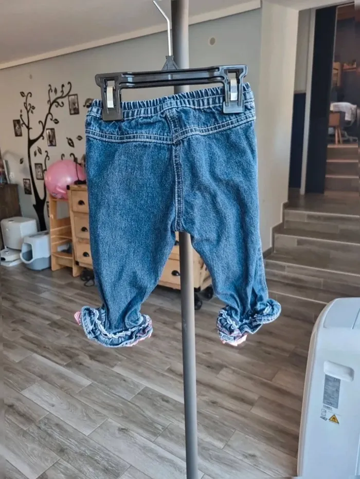 Pantalon 6 mois fille jeans - photo numéro 2
