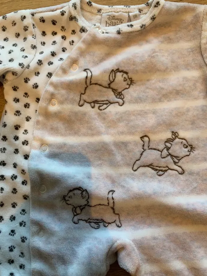 Pyjama Disney Marié les aristochats taille 1 mois - photo numéro 3