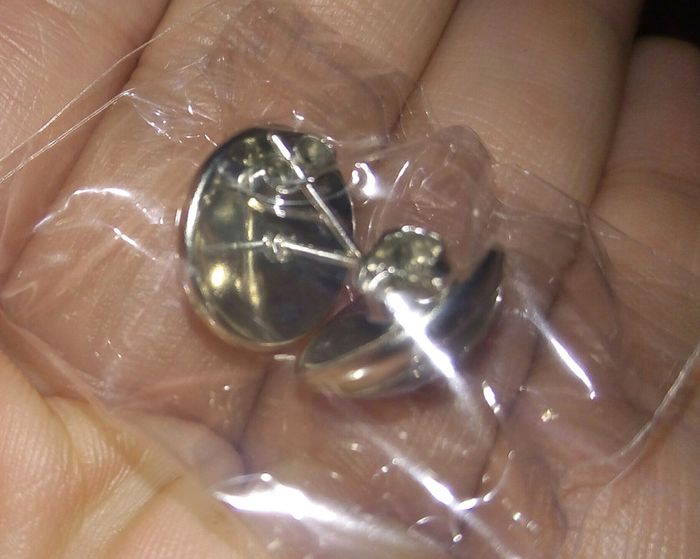 Boucles d'oreilles cabochon cd - photo numéro 3