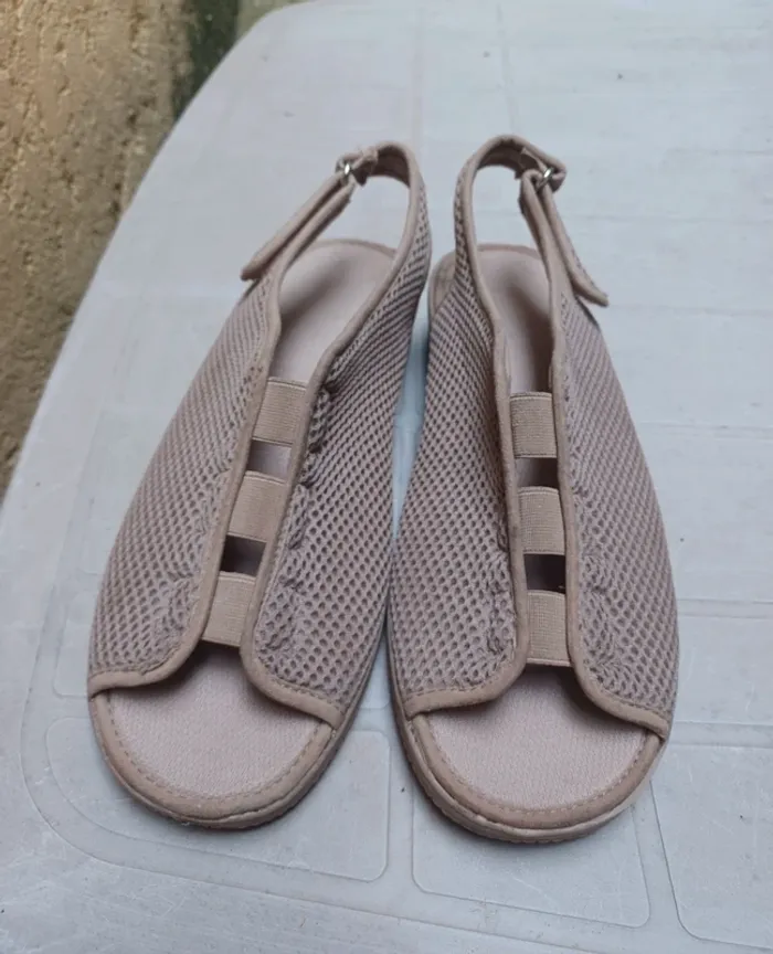 Chaussures sandale comfort beige - photo numéro 3