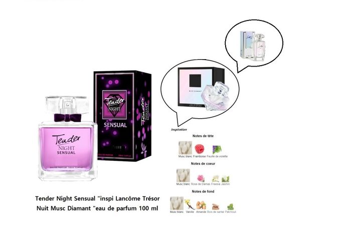 Tender Night Sensual "inspi Lancôme Trésor Nuit Musc Diamant perle "eau de parfum 100 ml - photo numéro 2
