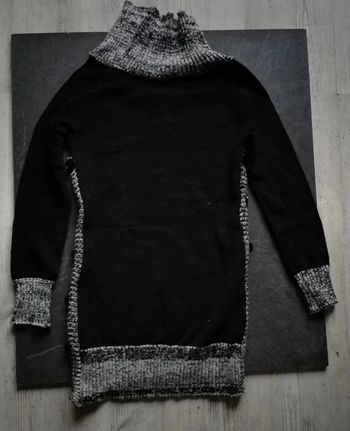 Robe en laine taille 38 noir et gris