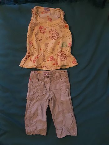 Ensemble Coudémail 3 ans pantacourt + débardeur