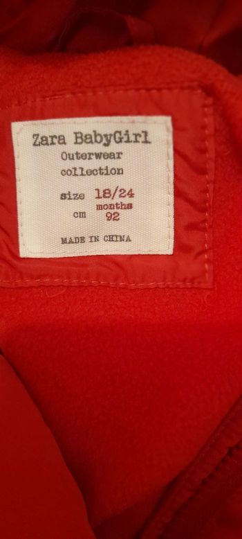 Manteau zara 18 mois