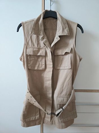 Veste sans manches beige