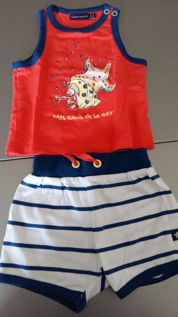 ensemble debardeur short sergent major 2 mois
