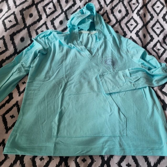Lot de sweat à capuche domyos très bon état bleu turquoise gris