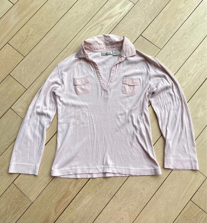 Tee shirt polo manches longues rose Ralph Lauren - photo numéro 6