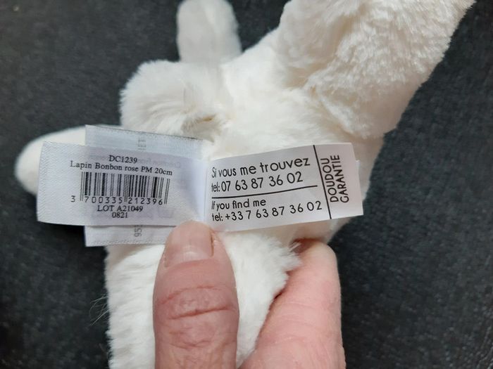 Doudou lapin NEUF - photo numéro 6